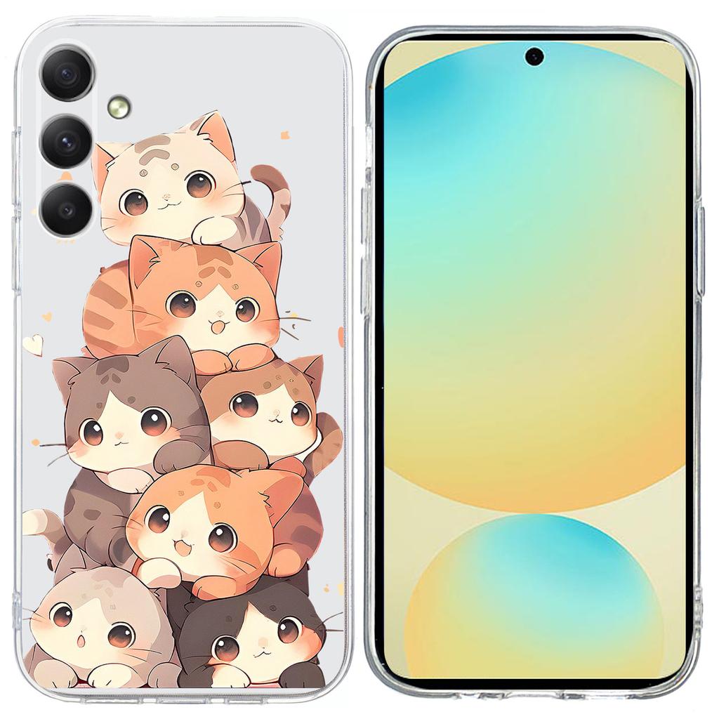 For Samsung Galaxy A24 4G (162.1 x 77.6 x 8.3mm) Case Pattern Printing Shockproof Soft TPU Phone Cover