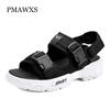Fashion Men Sandals Platform Thick Bottom Non-slip Slippers Outdoor Trend Ins Summer Men's Shoes 2024 New Fast Shipping