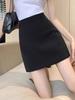 Women's High Waist A Line Skirt Solid Color Anti Chafing Suit Mini Skirt Streetwear Short Skirt