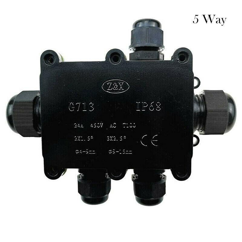 IP68 Waterproof Junction Box Electrical 2/3/4/5/6 Way Enclosure Block Cable Connecting Line Protection for Wiring Accessories