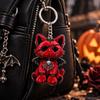 Acrylic Material Cat Keychain Wounded Cat Style Bag Charm Ornament  Halloween Accessories