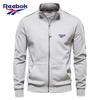 2026 Embroidered Autumn Winter New Men's Stand Up Collar Zipper Long Sleeved Sweatshirt Sports Contrasting Color Casual Cardigan Jacket