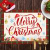 Christmas Table Mats Snowflake Tree Printed Placemats Dining Coffee Tables Decor Holiday Placemats Waterproof Festive Accessories Xmas Table Runner