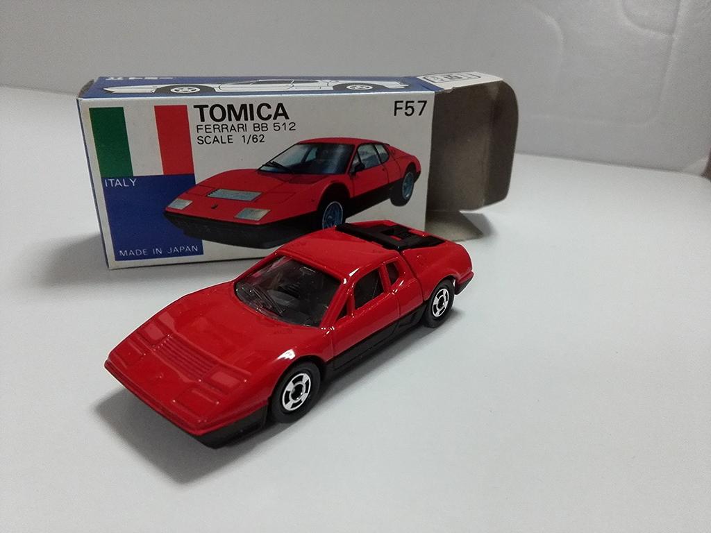 Tomica Blue Box F57 Ferrari BB 512 Made In Japan Undisplayed Unopened My Shop Clear Case Included