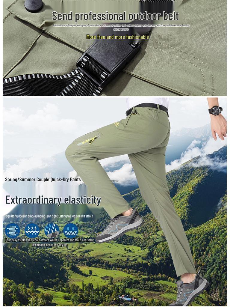 Men's Plus Size Quick-Dry Hiking Pants - Wear-Resistant, Waterproof, Casual, Youth Business Fashion
