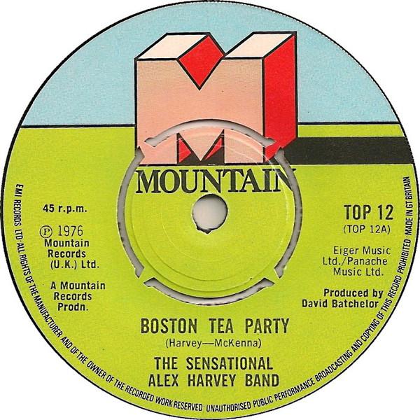 

7inch Record SENSATIONAL ALEX HARVEY BAND Boston Tea Party TOP12 Mountain 1976 UK Rock Used