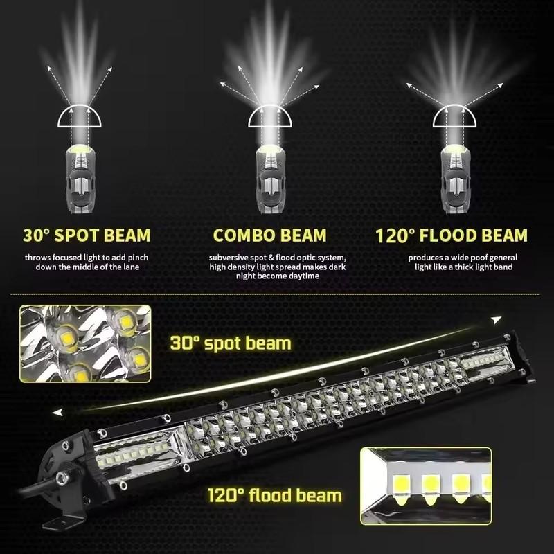 12D LED Light Bar 60W 120W 180W Work Light 12V 24V for Offroad Truck ATV Tractor 4X4 LED Bar 4WD Driving Lamp