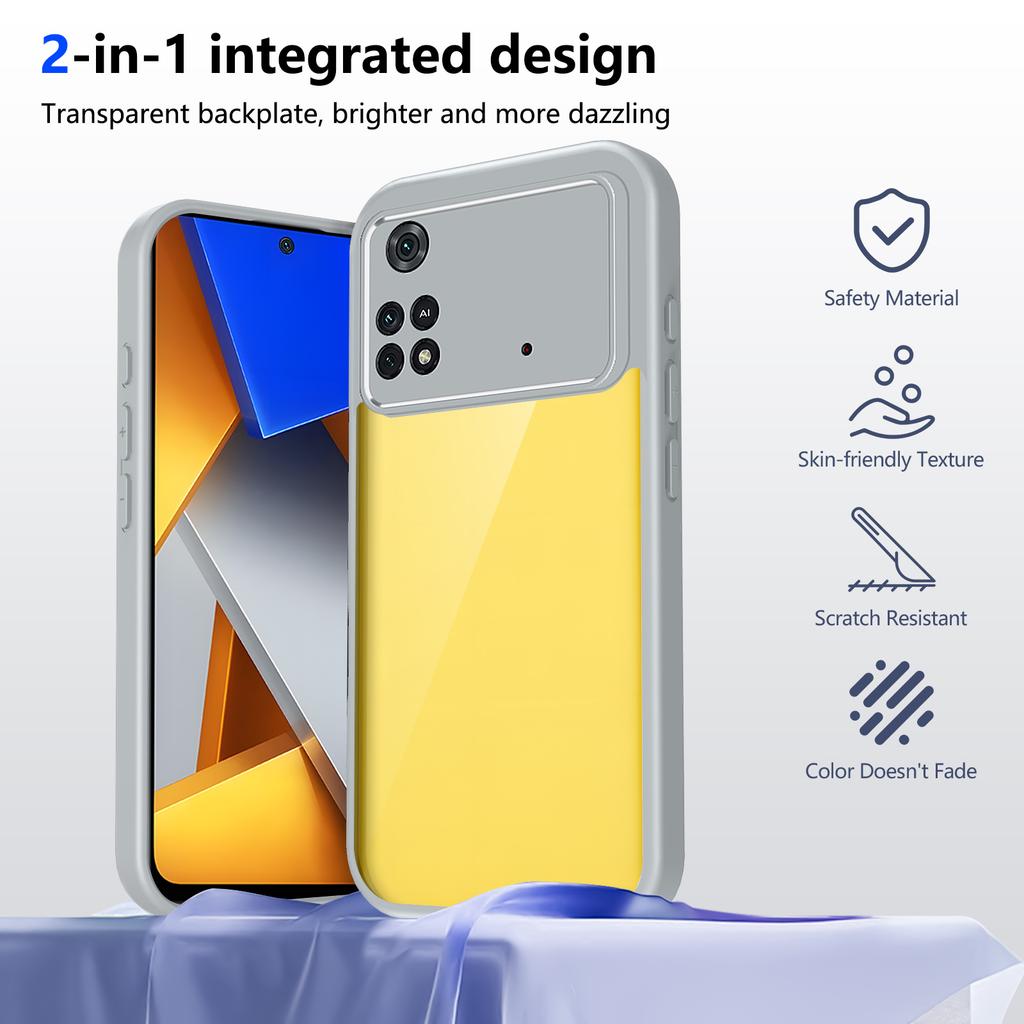 For Xiaomi Poco M4 Pro 4G Case Air Cushion Silicone TPU Bumper Clear Matte Back Cover Hard Phone Case for Xiaomi Poco M4 Pro 4G