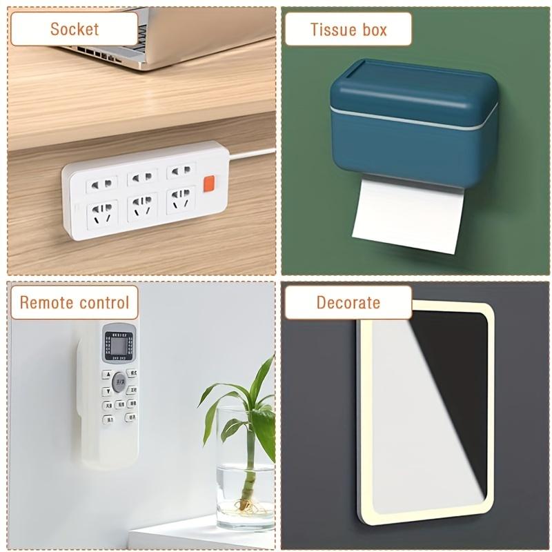 Self-adhesive wall hook socket organizer, socket organizer and fixator, powerful traceless wall-mounted cable seamless bracket