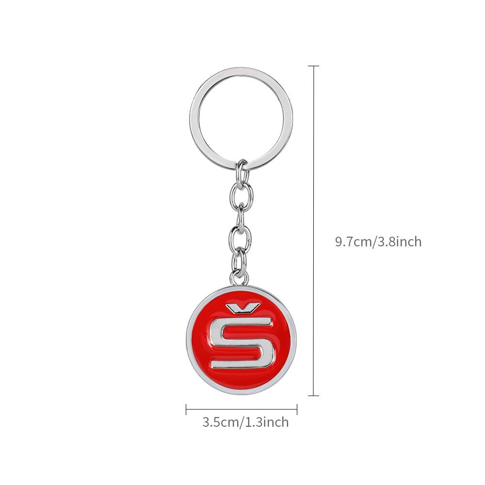3D Metal Car Badge Key Ring Keyring Kechain Decoration For Skoda S Rapid Octavia Kodiaq Karoq KAMIQ Fabia Superb VRS Yeti Scala ulvc23