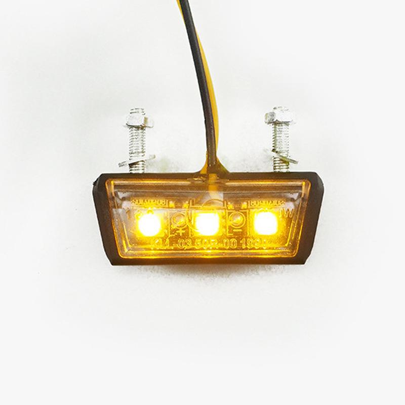 1pc Motorcycle License Plate LED Light Rear Tail Light 12V Waterproof Warning Light Tail Light Decor Indicators Motorbike Parts