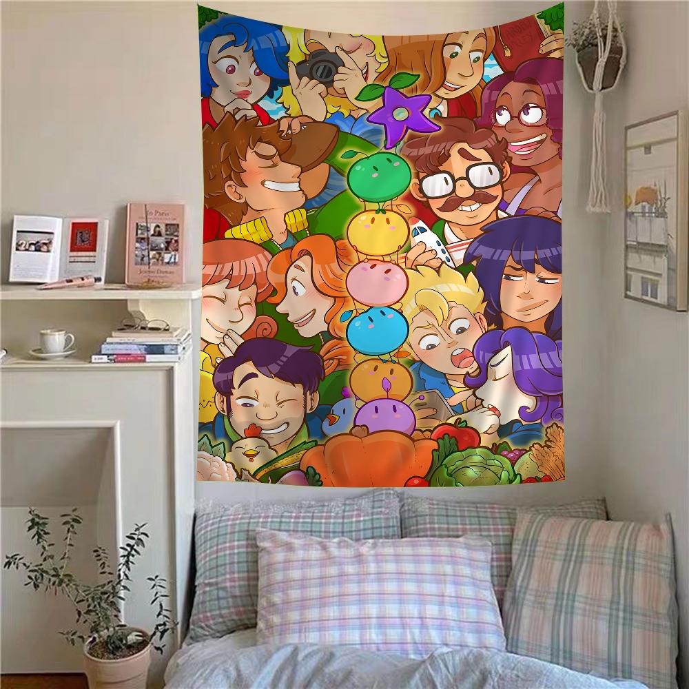 Stardew Valley Printed Large Wall Tapestry Hanging Tarot Hippie Wall Rugs Dorm Home Decor