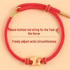 Rotes gewebtes Seilarmband für Männer & Frauen – Glücksbringer zum Jahr des Pferdes