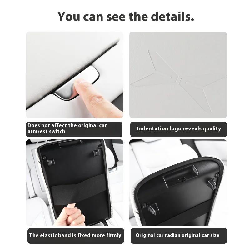 For Xiaopeng G6 Xpeng G6 Car Handrail Box Protective Cover Leather Handrail Protective Cover Modified Interior Accessories