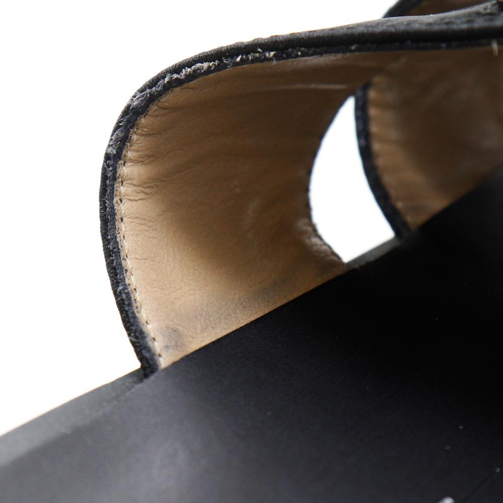 Salvatore Ferragamo Slide Sandals Mule Black Satin Women Used