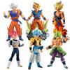 6 Stück Anime Dragon Ball Son Goku Gojita Broly Figur Vegeta Migatte no Gokui Set Modell Spielzeug und Puppensammlung Actionfigur