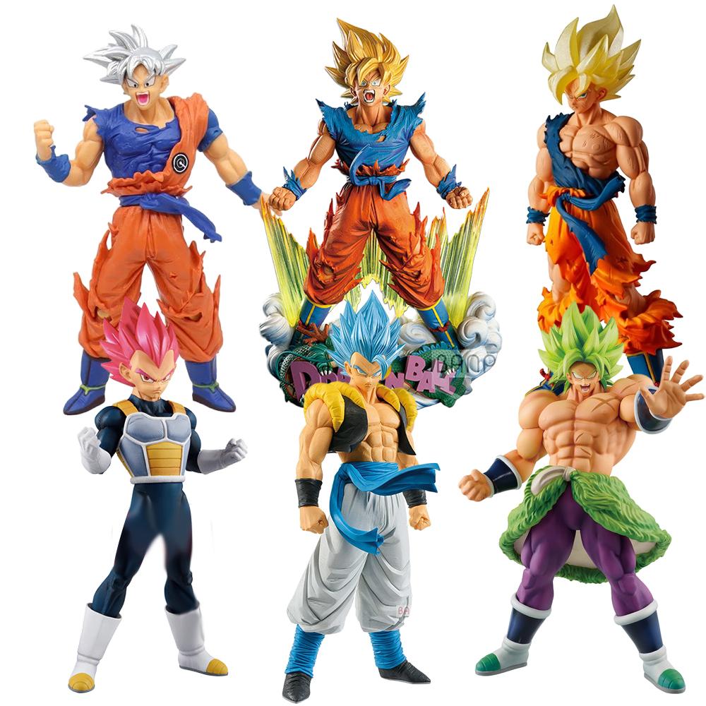 6 Stück Anime Dragon Ball Son Goku Gojita Broly Figur Vegeta Migatte no Gokui Set Modell Spielzeug und Puppensammlung Actionfigur