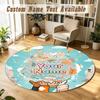 Round Rug Custom NameToca Boca Pattern Non Slip Carpet Home Floor Decor