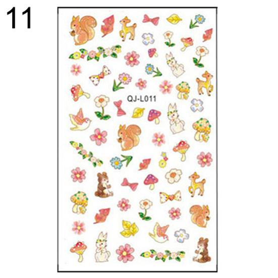 Maple Leaf Flower Butterfly Manicure Nail Art Decal Stickers Tips Decoration