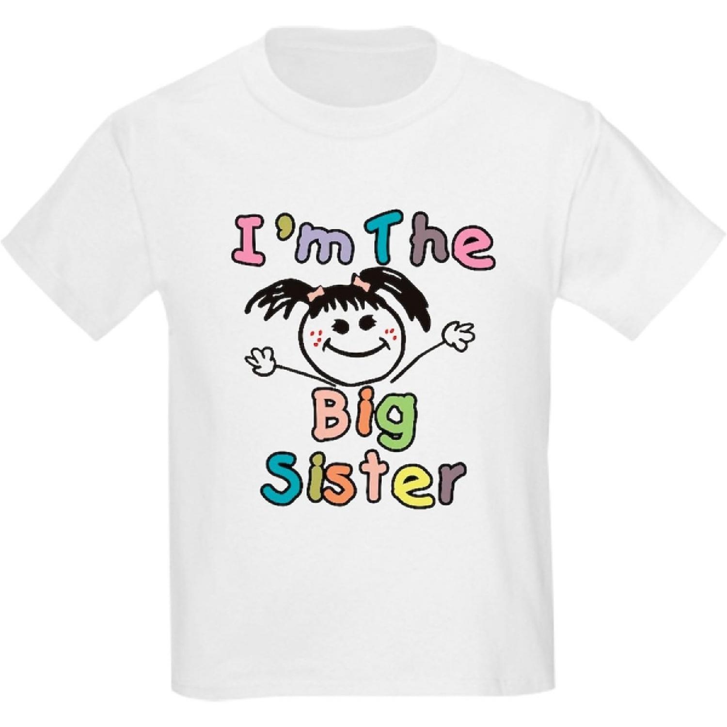 CafePress Im The Big Sister T Shirt Youth Kids Cotton T-Shirt XXXXXL белый