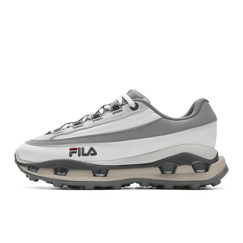 

FILA Cushioning, Wear Resistant Low top Casual Shoes Women s White Gray F12W611125FCE 36.5