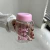 Lifting Rope Milk Water Bottles Transparent Drinking Water Bottle  Bubble Tea