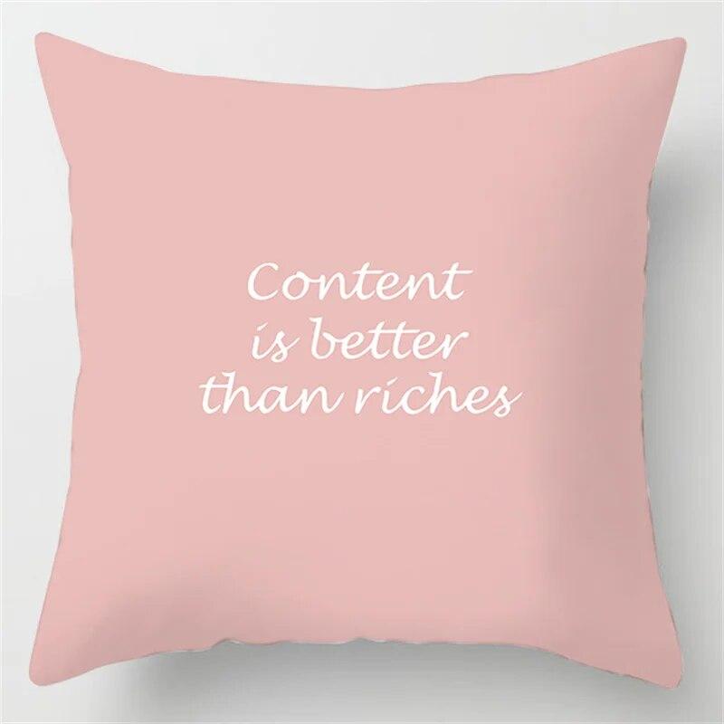 Pink Feather Pillowcase Decorative Bed  Car Sofa Cushion Cover Home Fashion Cute
