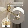 Luxury Gold Toilet Paper Holder with Shelf No Punching Acrylic Roll Paper Holder Tissue Hanger Bathroom Accessories Bathroom