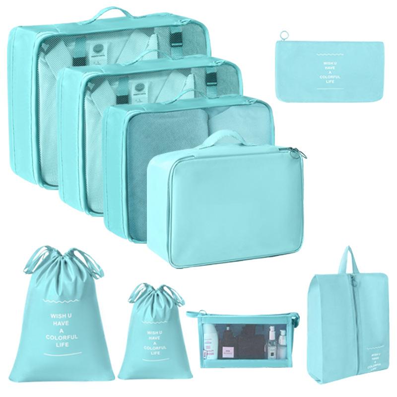 6/7/8/9/10 Pcs Set Travel Organizer Storage Bags Suitcase Packing Cubes Set Cases Portable Luggage Clothes Shoe Tidy Pouch Folding