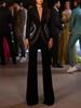 High Street Fashion 2026: Early Spring Hollow Out Hot Drilling Two-Piece Suit Set (Jacket & Trousers)