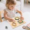 Wooden Geometric Shape Recognition Puzzle for Early Education and Parent-Child Interaction