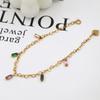 The Same Fashionable Light Luxury Multicolored Zircon Women'S Bracelet Personalized Titanium Steel Jewelry Jewelry Does Not Fade