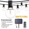 Luci Solari a LED a Filo Dimmabili 7,6M/15M con Telecomando Impermeabili Lampadine G40 E12 per Decorazione Esterna Matrimonio Giardino