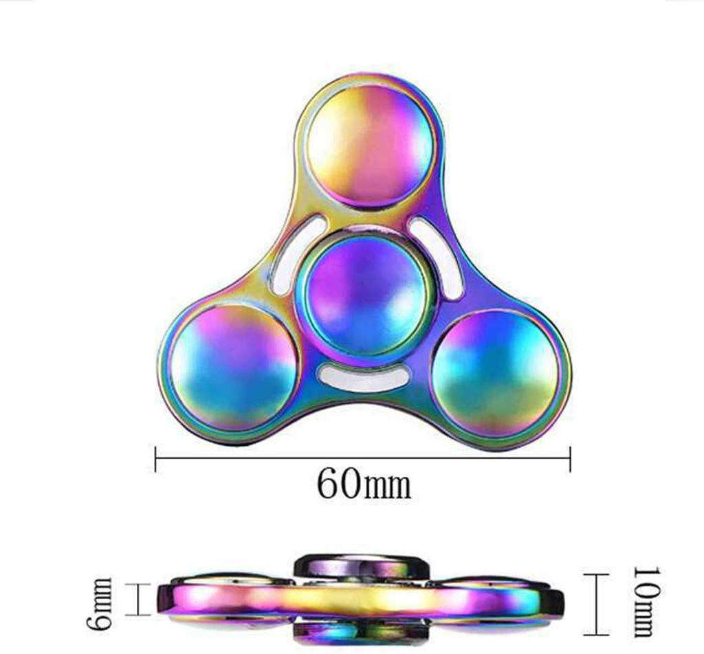Fidget Metal Focus Decompression Stainless Steel Fidget Spinner Pressure Relief Interesting Spiral EDC Gift for Kids and Adults Spinner, Toy, Cube,