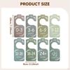 8Pcs Closet Dividers Double Sided Size Labels Wood Adorable Nursery Organization Hanging Wardrobe