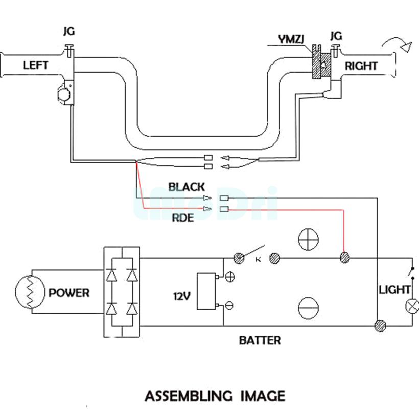 Motorcycle Heated Grips 7/8" 22mm Handlebar Hot Grip for Scooter Motorbike Hand Warmer with Bar