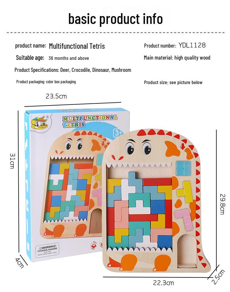 Kids' Educational 3D Tetris Puzzle & Building Blocks Set