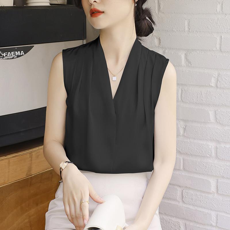 Spring white shirt women's long-sleeved design sense retro silk top professional satin shirt