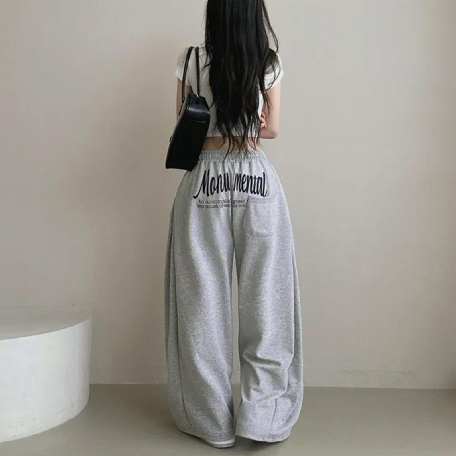 

Summer Fashion High Waisted Loose Casual Wide Leg Pants For Women XL