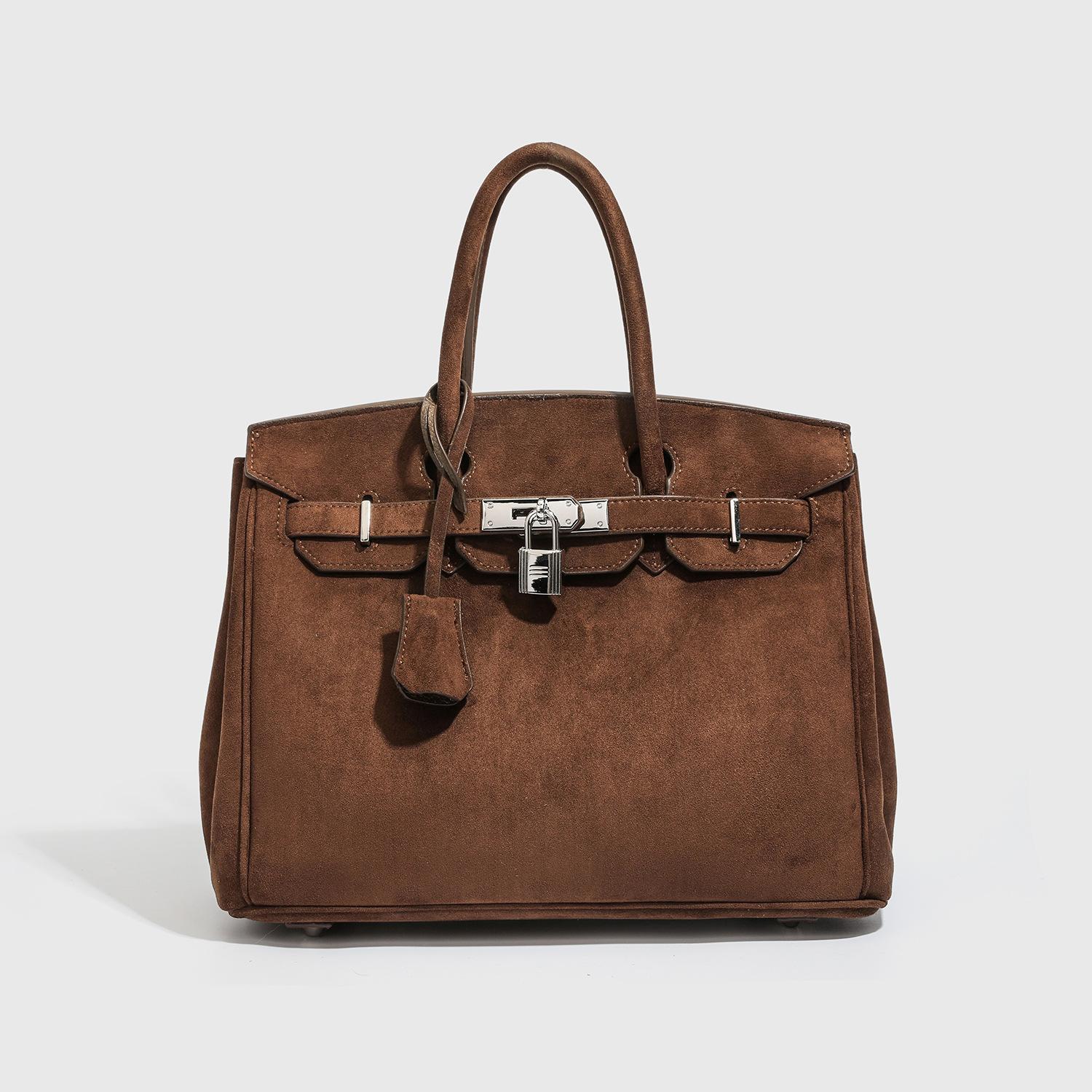 Fashion matte leather handheld women`s bag