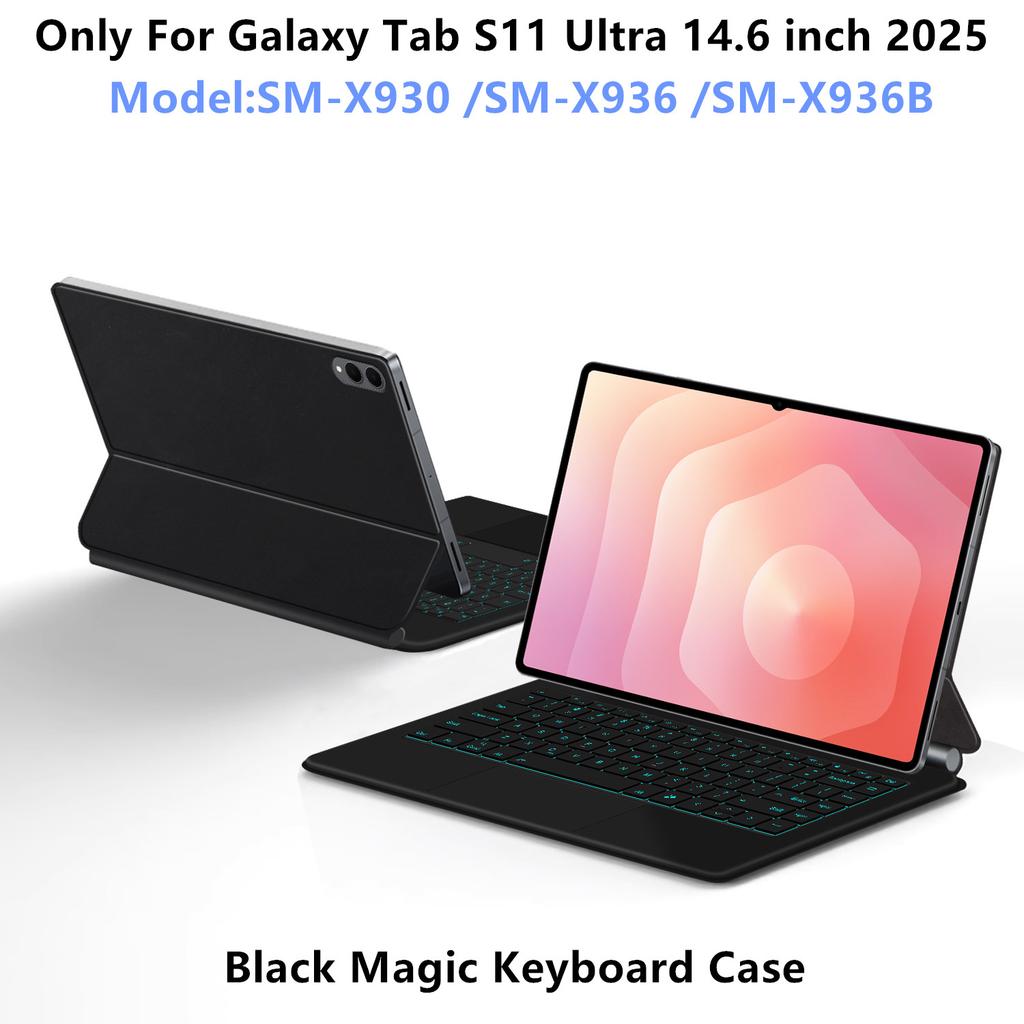 Magic Keyboard Case For Samsung Galaxy Tab S11 Ultra 14.6 Inch SM-X930 SM-X936B Tablet Smart Cover Folio Multi-Touch