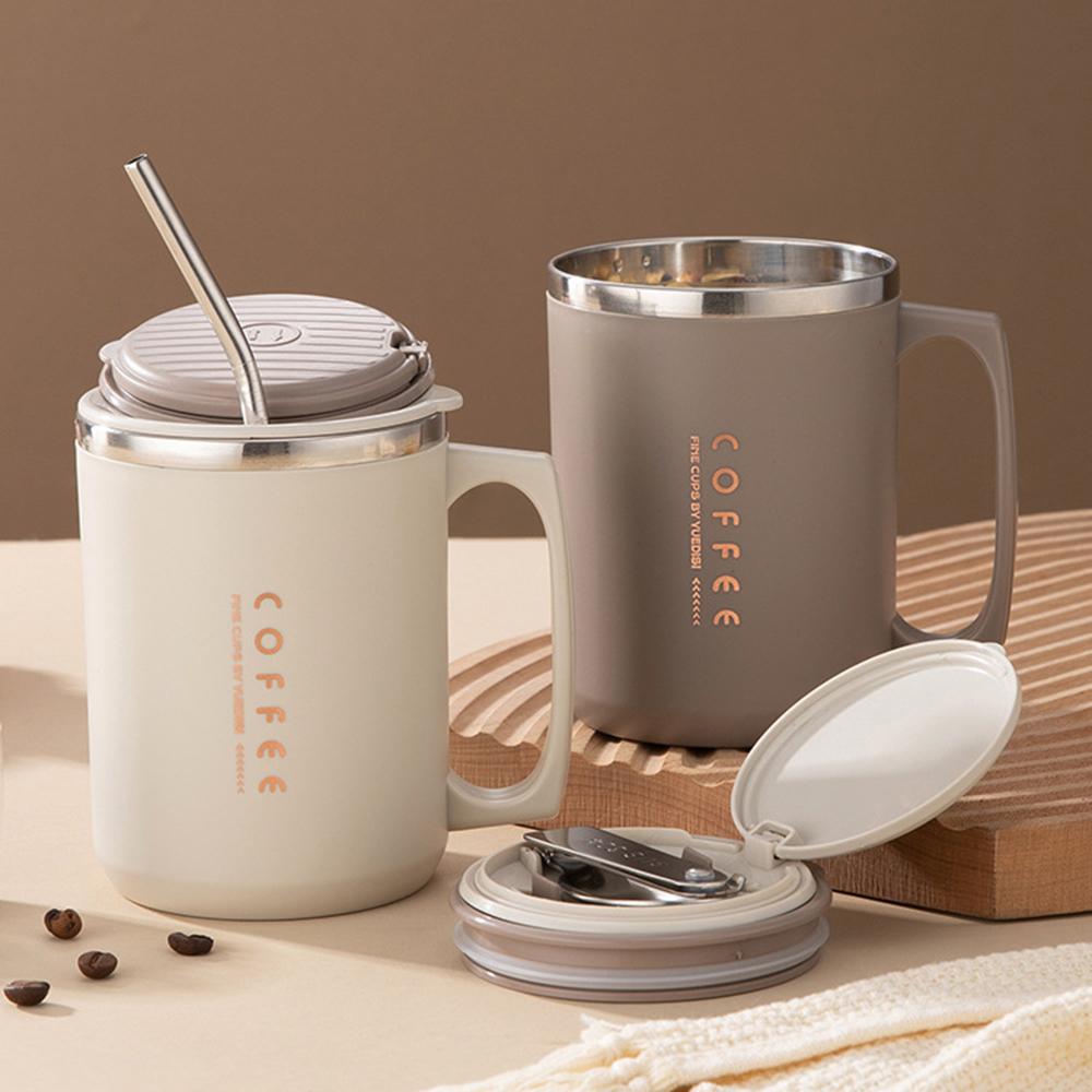 1PC Stainless Steel Coffee Cup Stand, Portable Cup, High Appearance Level, Anti-Scald Mug, Drinking Cup