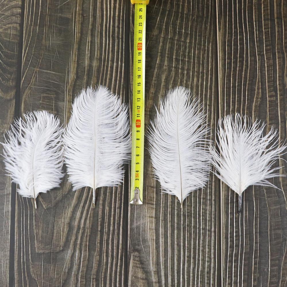10Pcs White Ostrich Feather For Crafts 10-15Cm Wedding Party Home Decoration Natural Feathers Ostrich Plumes  Plumas Decorativas