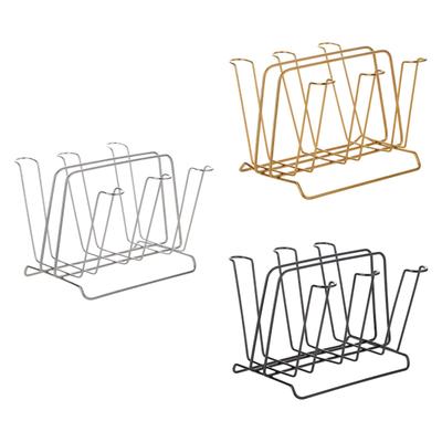 Mug Organizer Glass Bottle Holder Hold 6 Non Slip Metal Cup Rack Coffee Mug Holder for Coffee Mugs Glasses Home Office