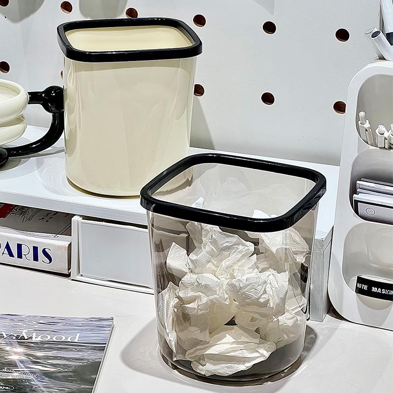Multi-functional Tea Leaves Bin: Stylish Desktop Waste Basket & Kitchen Draining Basket