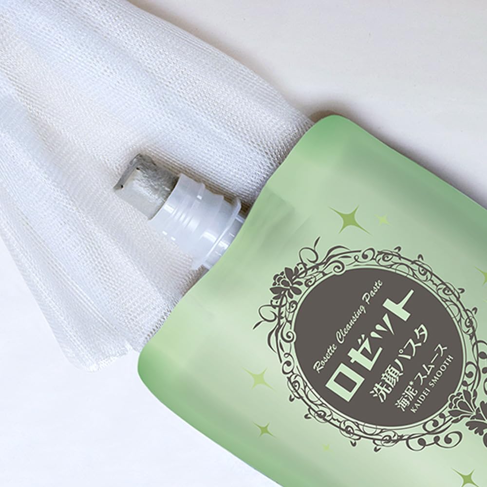 Rosette Facial Cleansing Paste Sea Clay Smooth 240g Foaming Net (Double Size) 3-Pack + (for pores)