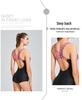 Banfei Women's Water-Repellent Quick-Dry Sharkskin Tummy-Control Swimsuit with Padded Bra