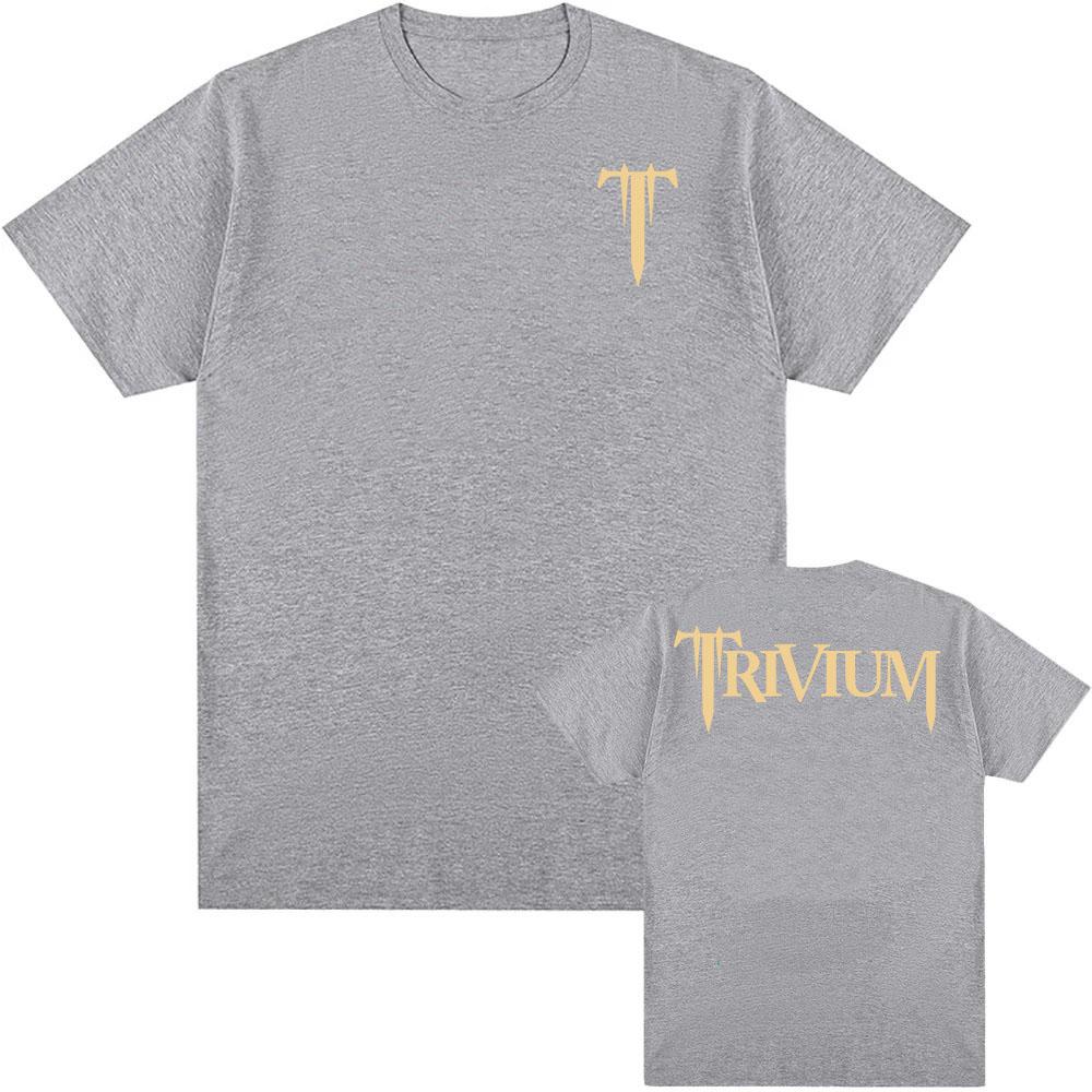 TRIVIUM Heavy Mental Band T-shirt Summer Cotton Hip Hop Streetwear Unisex Fashion Grunge Men Women Tshirts Loose Male T Shirt