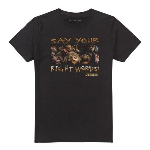 Labyrinth Unisex Adult Say Your Right Words T-Shirt