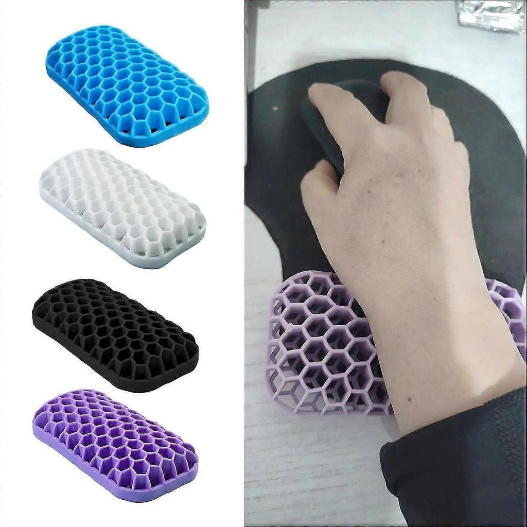 Mouse Wrist Rest Pad Mouse Wrist Support Pad With NonSlip Base Honeycombs Wrist Rest for Desk White